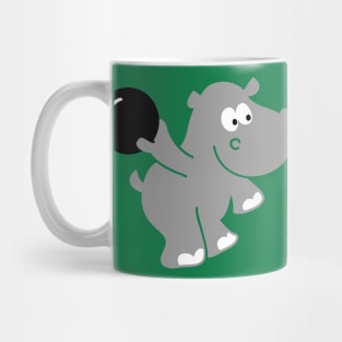 Bowling Hippo Mug